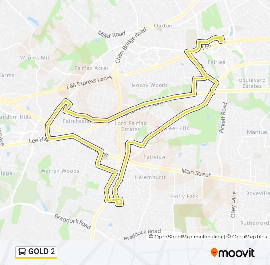 GOLD 2 Bus Line Map