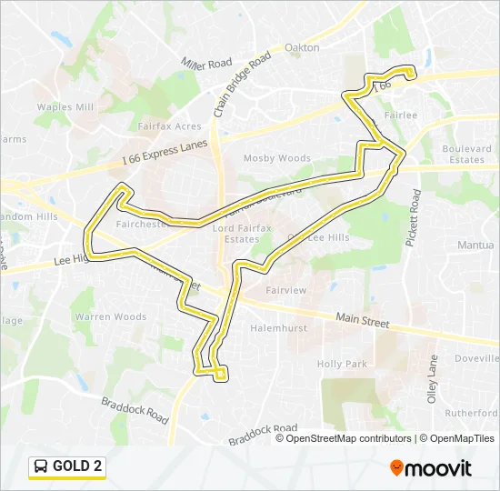 GOLD 2 Bus Line Map