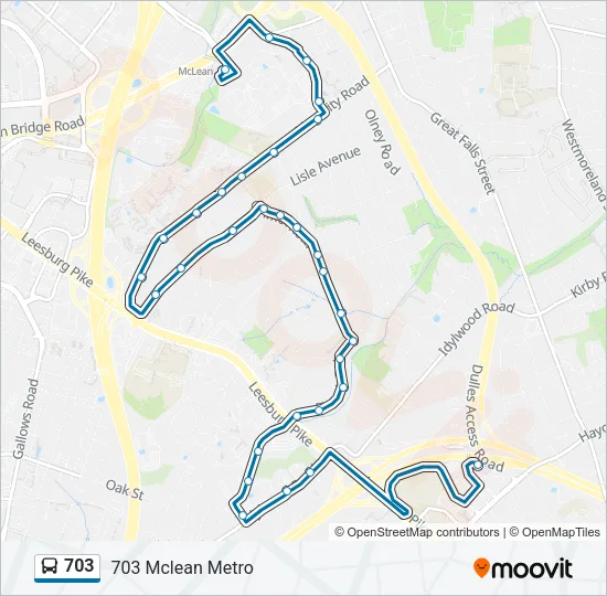 703 Bus Line Map