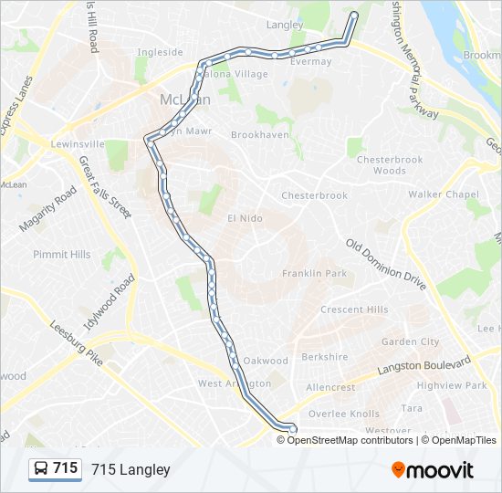 Mapa de 715 de autobús