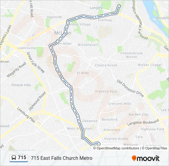 715 Bus Line Map