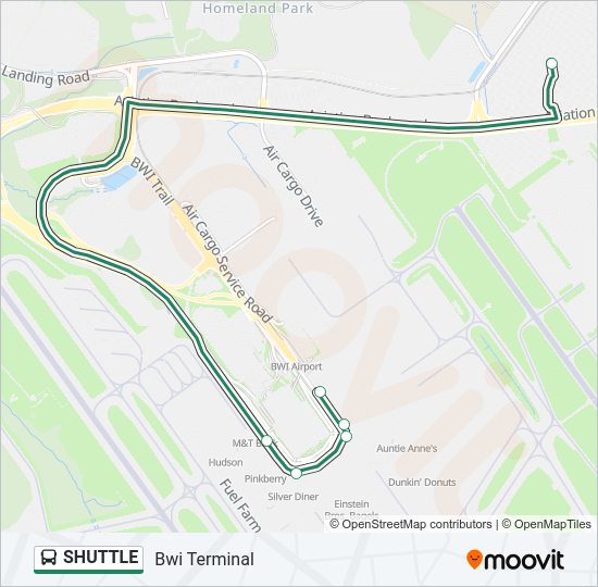 SHUTTLE Bus Line Map