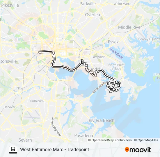 163 Bus Line Map