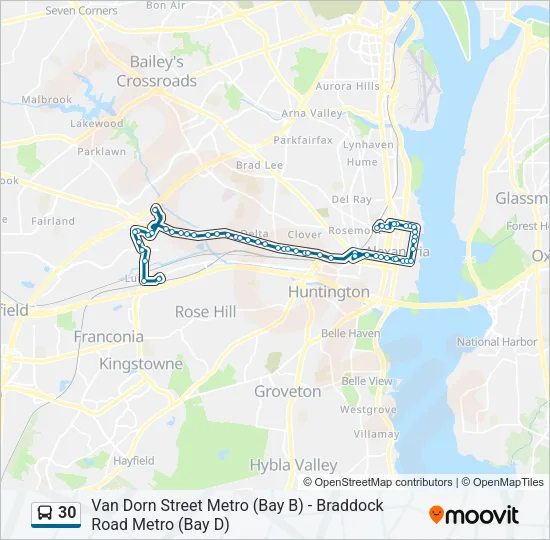 30 Bus Line Map