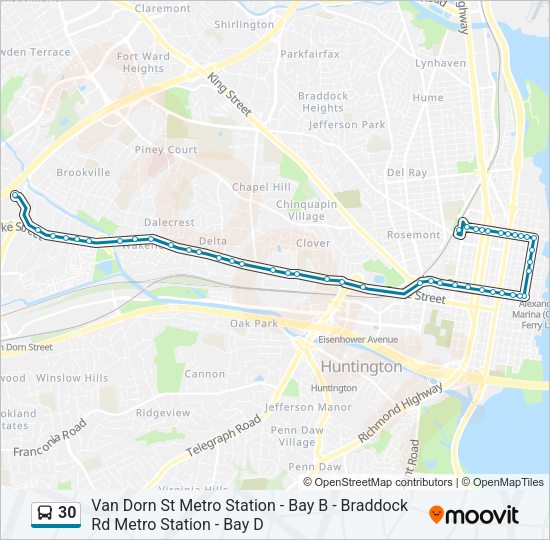 30 Bus Line Map