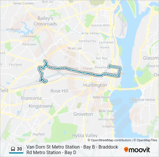 30 Bus Line Map