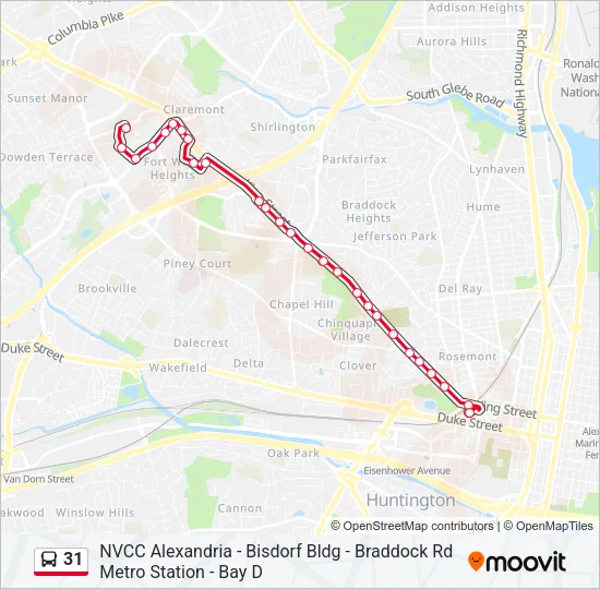 31 Bus Line Map