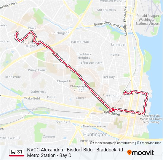 31 Bus Line Map