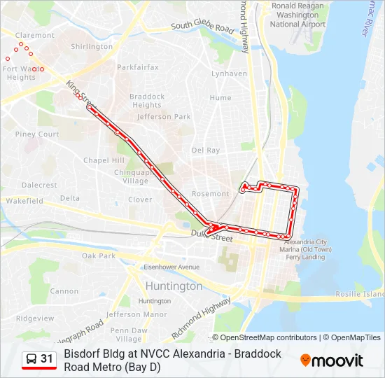 31 Bus Line Map