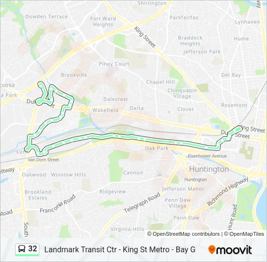 32 Bus Line Map
