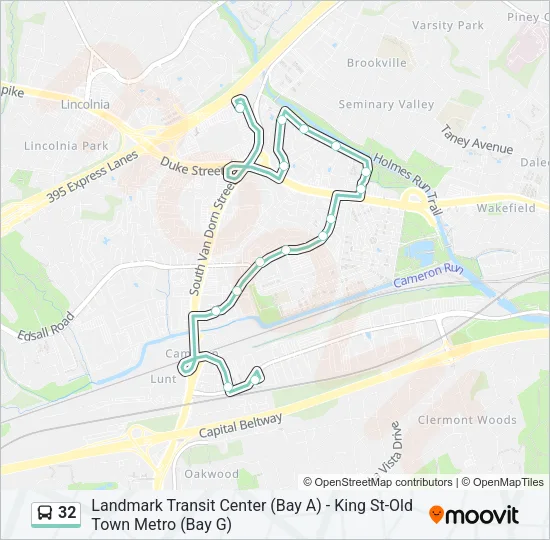 32 Bus Line Map