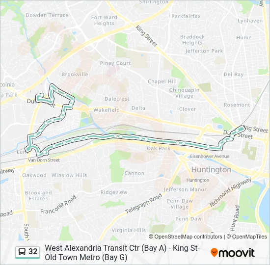 32 Bus Line Map