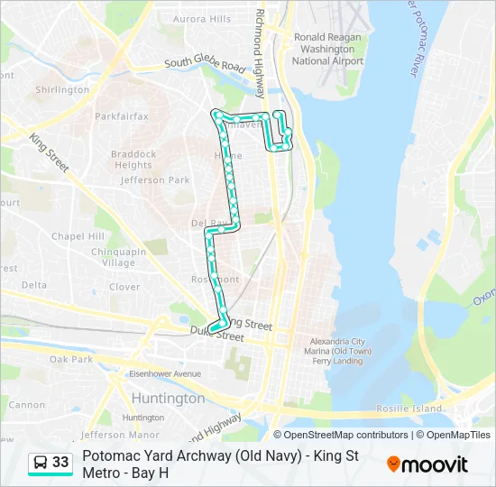 33 Bus Line Map