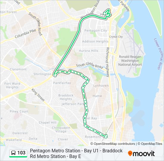 103 Bus Line Map