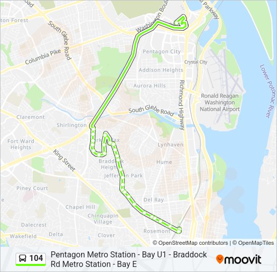 104 Bus Line Map