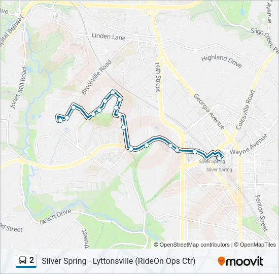 2 Bus Line Map