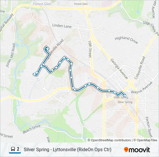 2 Bus Line Map