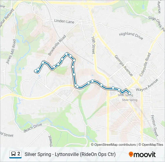 2 Bus Line Map