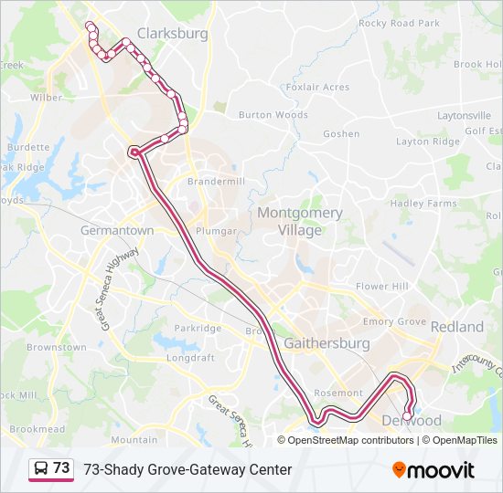 73 Bus Line Map