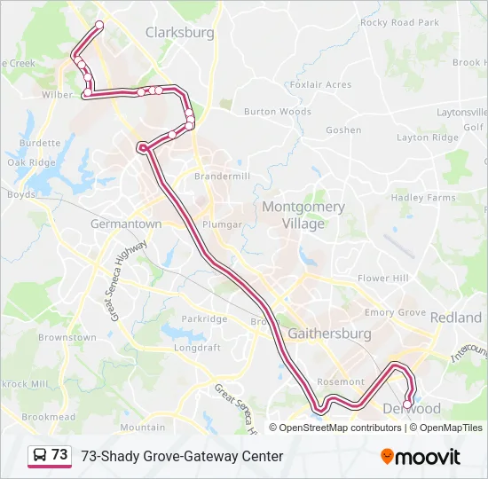 73 Bus Line Map