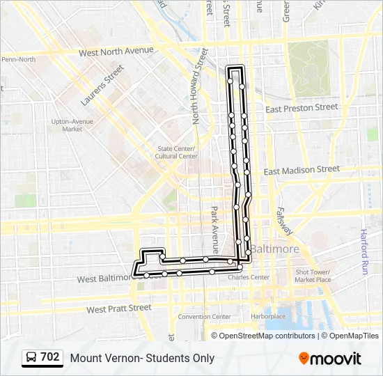 702 Bus Line Map