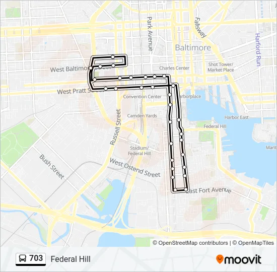 703 Bus Line Map