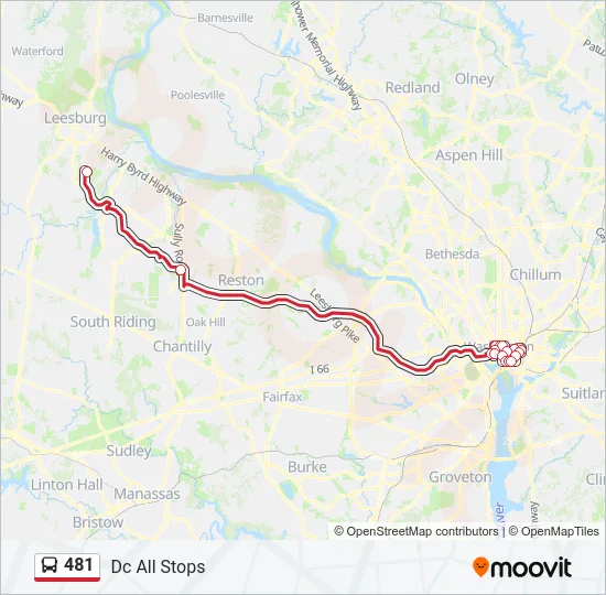 481 Bus Line Map