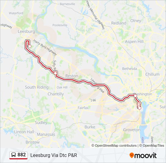 882 Bus Line Map