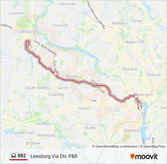 882 Bus Line Map