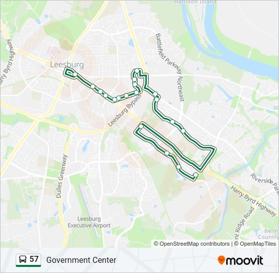 57 Bus Line Map