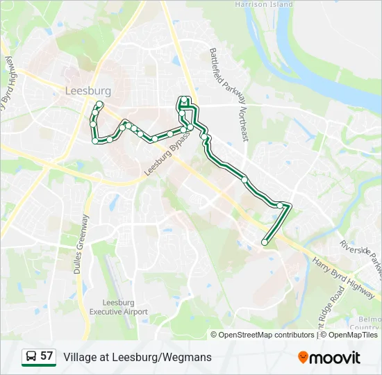 57 Bus Line Map