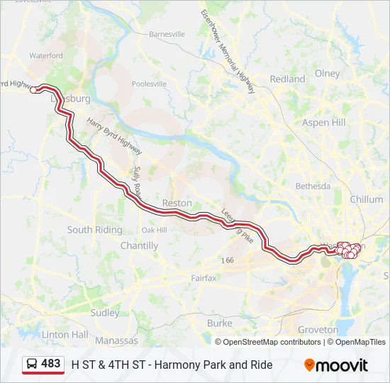 483 Bus Line Map