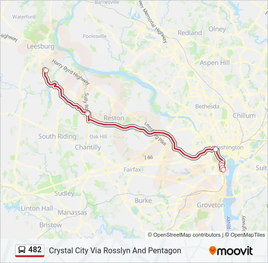 482 Bus Line Map