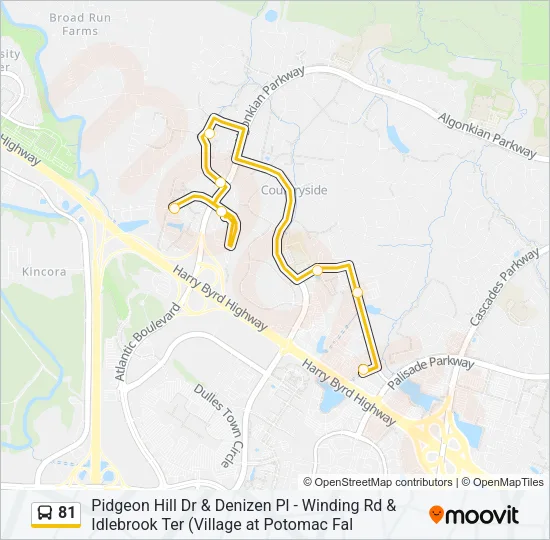 81 Bus Line Map