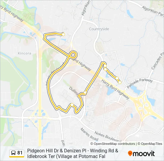 81 Bus Line Map