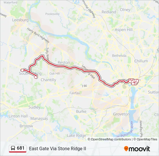 681 Bus Line Map