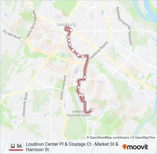 56 Bus Line Map