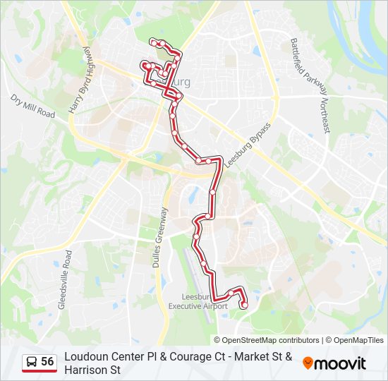 56 bus Line Map