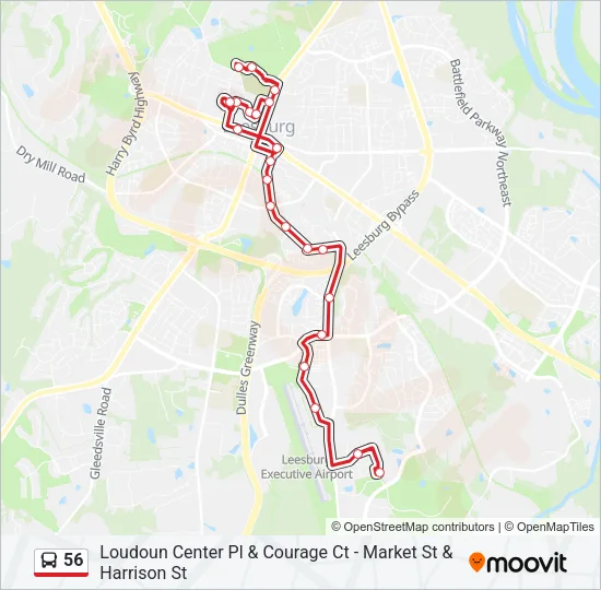 56 Bus Line Map