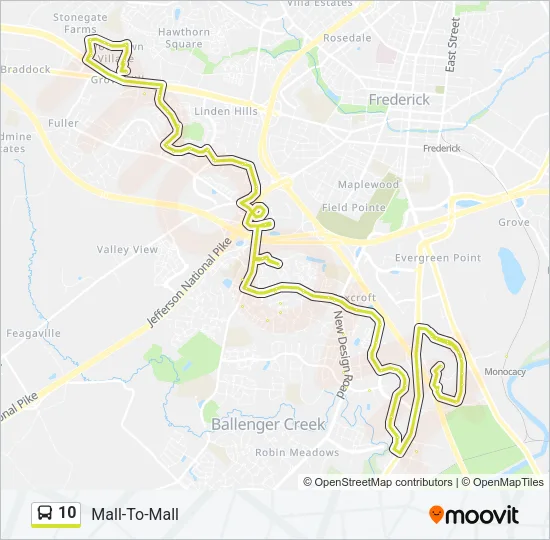 10 Bus Line Map