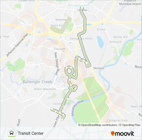 Mapa de ROUTE 85 SHUTTLE de autobús