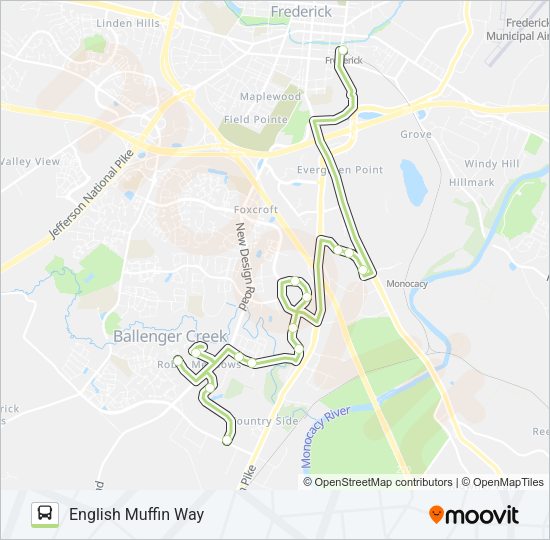 ROUTE 85 SHUTTLE Bus Line Map