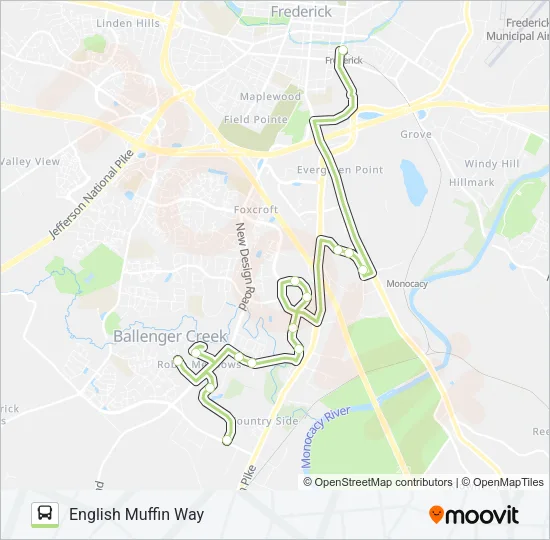 ROUTE 85 SHUTTLE Bus Line Map