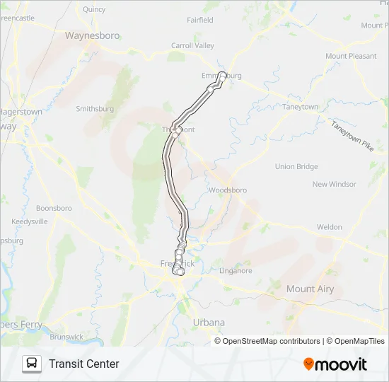 EMMITSBURG THURMONT SHUTTLE Bus Line Map