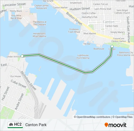 HC2 Ferry Line Map