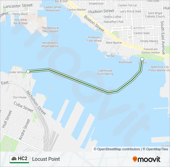 HC2 Ferry Line Map