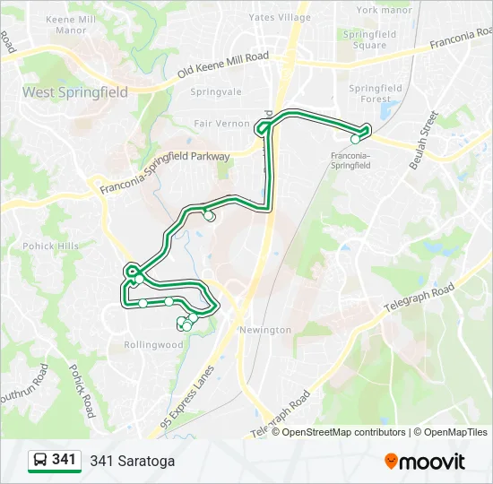341 Bus Line Map