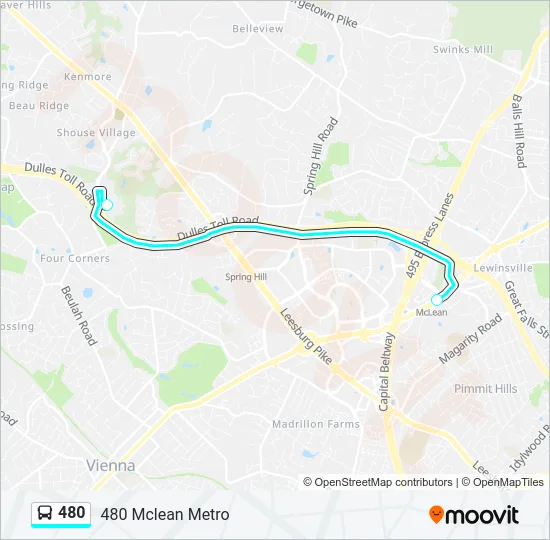 480 Bus Line Map