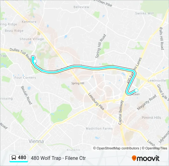 480 Bus Line Map