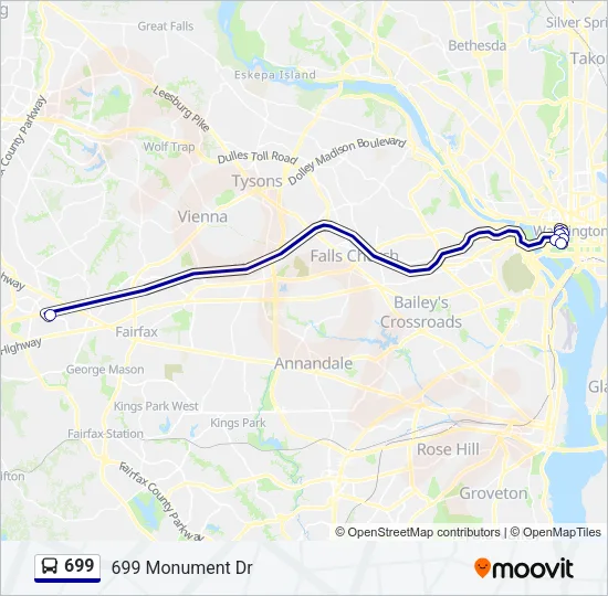 699 Bus Line Map